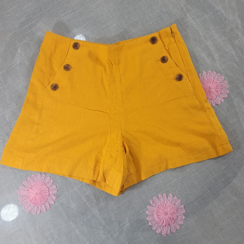 COPY - - J. Crew linen-blend drapey sailor short size 10